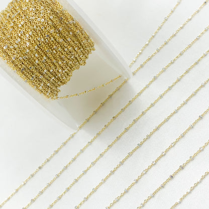 14K Solid Gold Satellite Chain