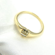14K Solid Gold Diamond Ring.