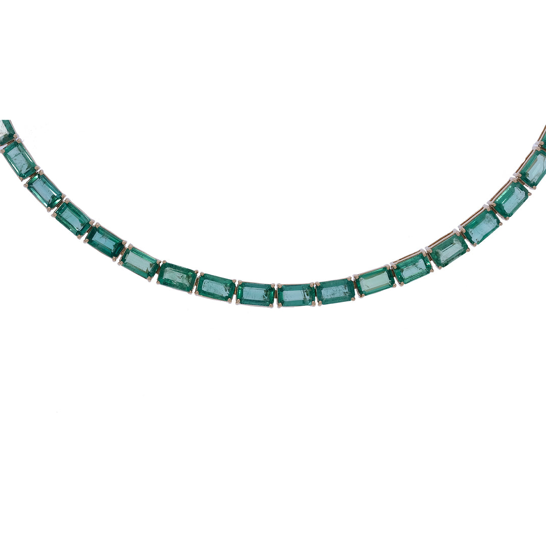 CN97277-5X3. 14K Solid Gold Gemstone Necklace