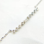 Load image into Gallery viewer, 14K Solid Gold Bar Shaped Diamond Necklace. NFB71571
