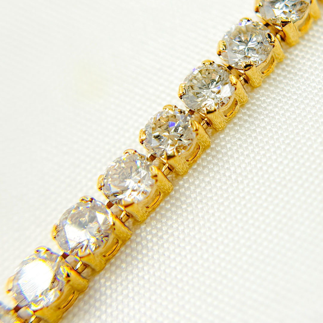 14k Solid Gold Diamond Tennis Bracelet. BTT65202