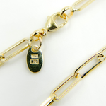 Load image into Gallery viewer, 14K08 Bracelet. 14K Solid Gold Flat Paperclip Bracelet
