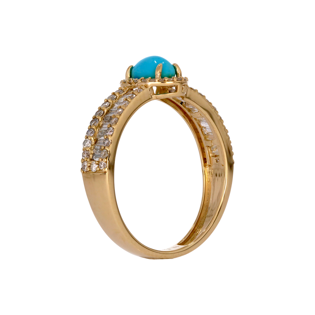 CR97175. 14K Solid Gold Diamond and Gemstone Ring