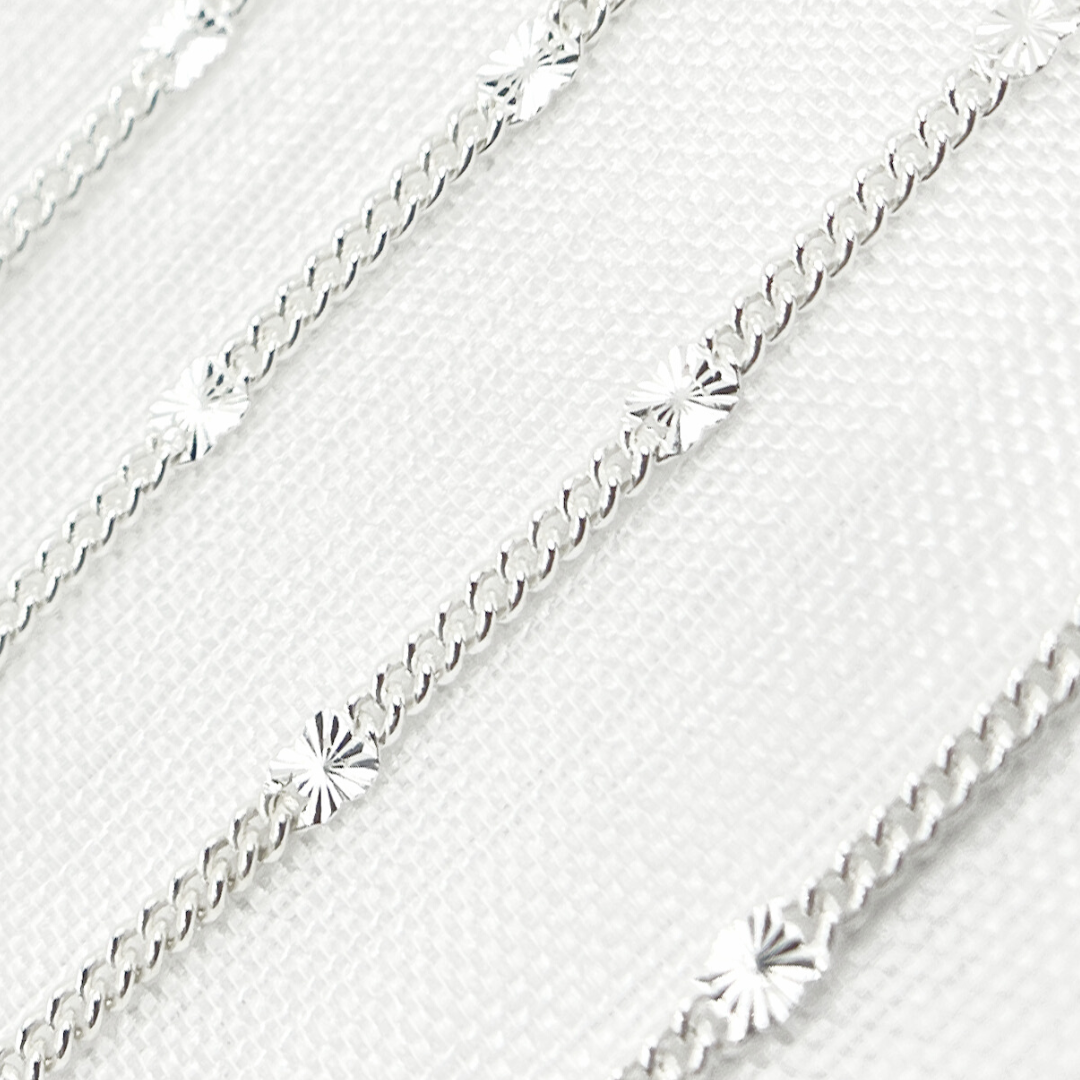 67S3SS. Sterling Silver Satellite Curb Link Chain