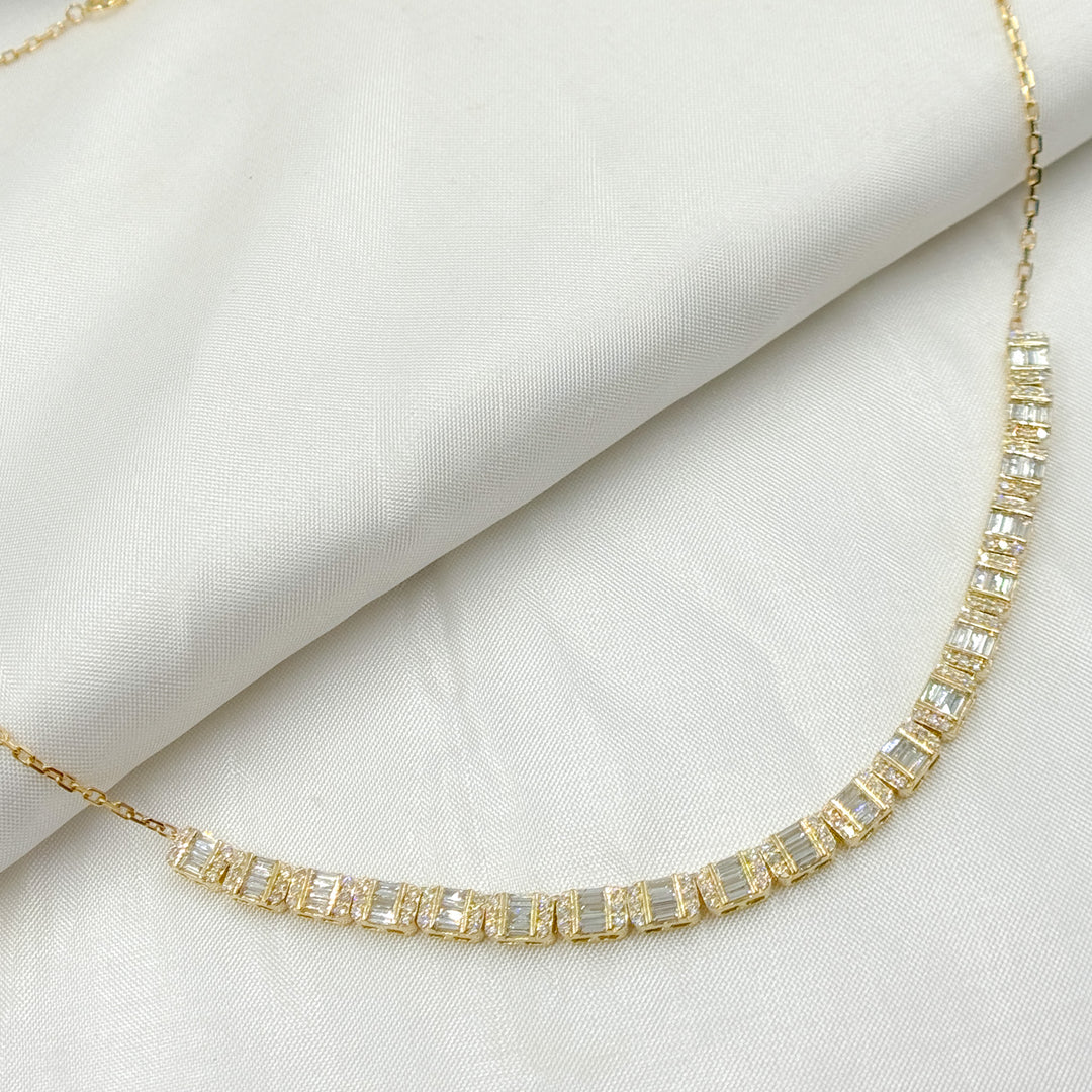 14K Solid Gold Diamond Necklace. NT404179