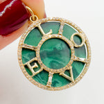 Load image into Gallery viewer, KG76. 14K Solid Gold Round Love Word Charm