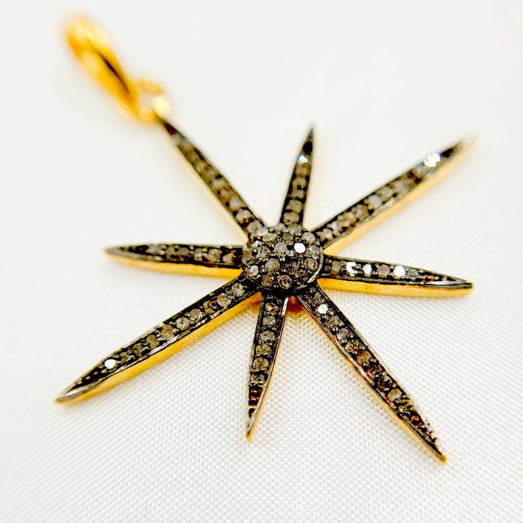 DP117. Diamond Sterling Silver Star Pendant