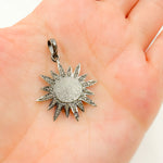 Load image into Gallery viewer, DP276. Diamond Sterling Silver Sun Pendant
