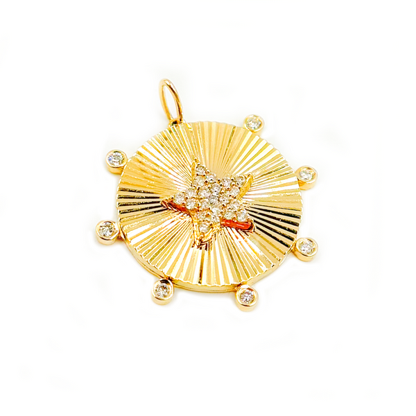 PFC33230C. 14K Solid Gold Diamond Star Charm