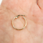 Load image into Gallery viewer, GER50. 14K Solid Tri-Tone Gold Earrings Circle Shape Hoop
