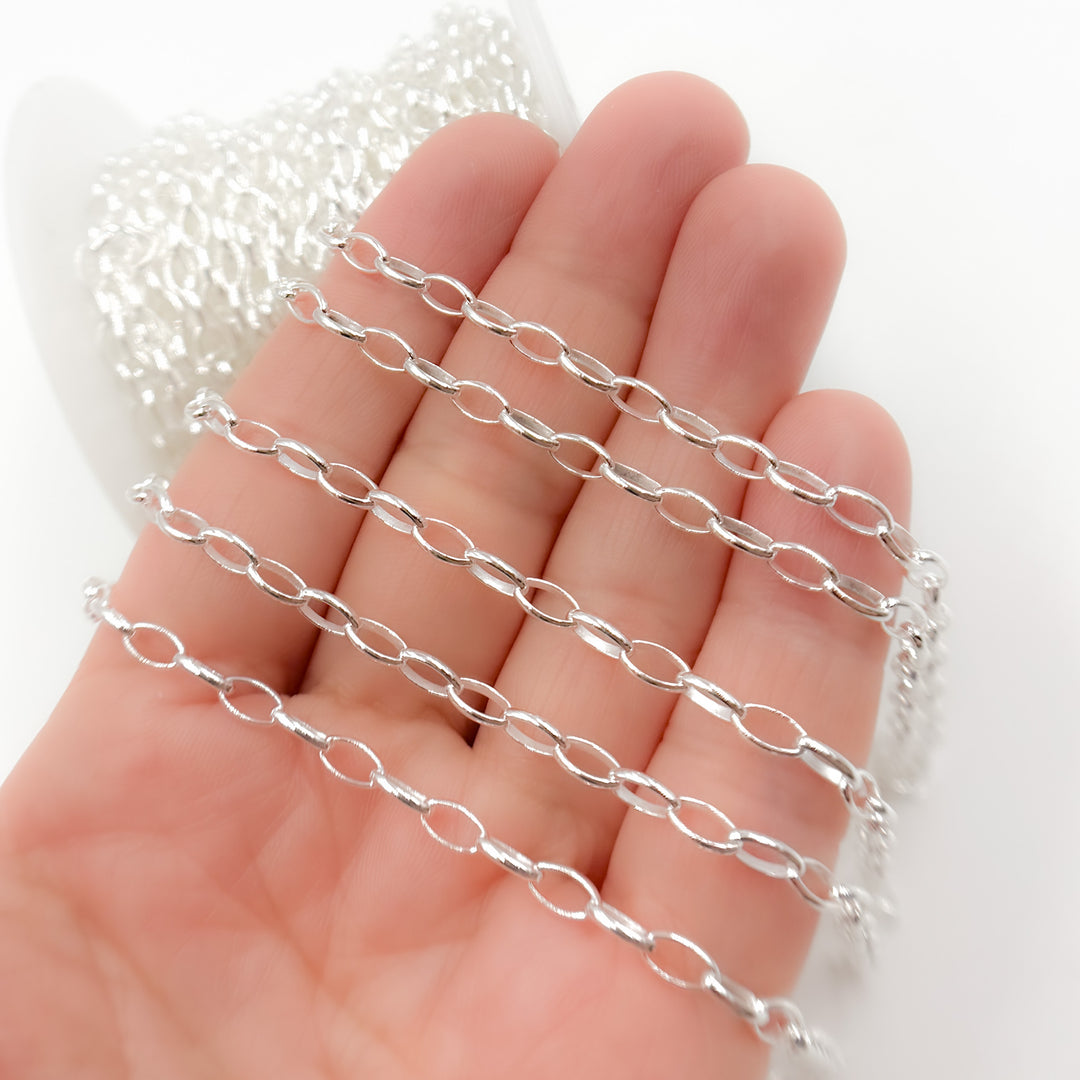 Y126SS. Sterling Silver Oval Link Chain