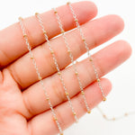 Load image into Gallery viewer, XM/S1322E/11G/SP. Sterling Silver Cable Chain with 14K Gold Filled Beads – Mixed Metal Design