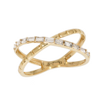 Load image into Gallery viewer, 14K Solid Gold Diamond and Band Cross Ring. DRN00747
