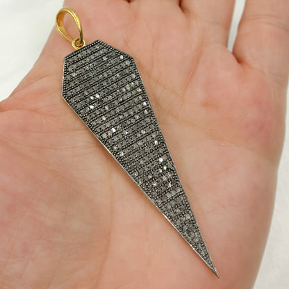 DP053. Diamond & Sterling Silver Arrow Head Pendant