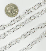 Load image into Gallery viewer, 925 Sterling Silver Oval Link &amp; Infinity Link Chain. 566MTSS
