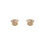 Load image into Gallery viewer, EFB54273. 14K Solid Gold Diamond Eye Studs