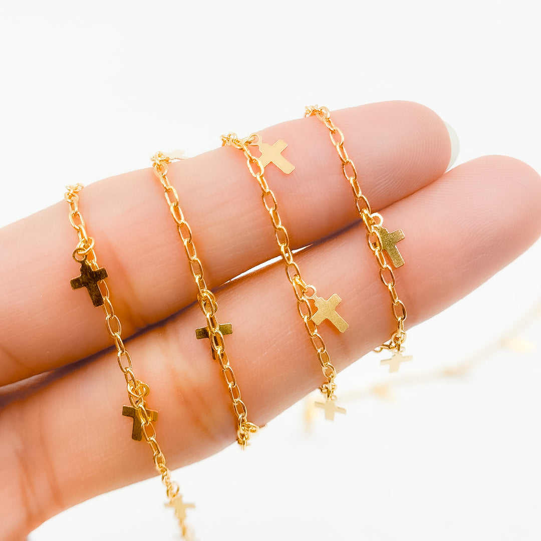 V311GF. 14K Gold-Filled Fancy Dangle Cross-Link Chain