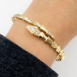 Load image into Gallery viewer, BNH68494. 14K Solid Gold Diamond Fancy Adjustable Bangle