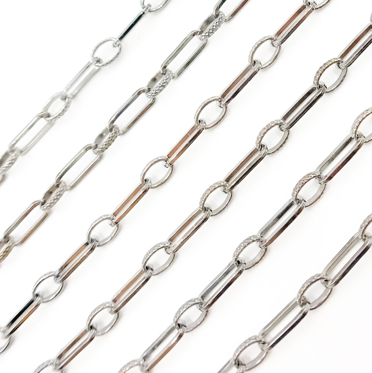 Sterling Silver Long and Short Link Chain