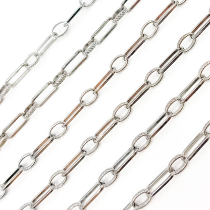 Sterling Silver Long and Short Link Chain