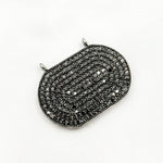 Load image into Gallery viewer, DC276. Diamond Sterling Silver Oval Pendant
