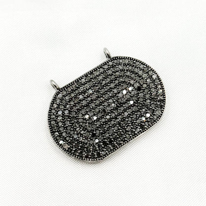 Buy Now Diamond Sterling Silver Oval Pendant
