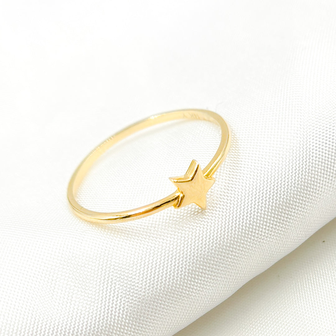 14K Solid Gold Star Ring. RFZ17548
