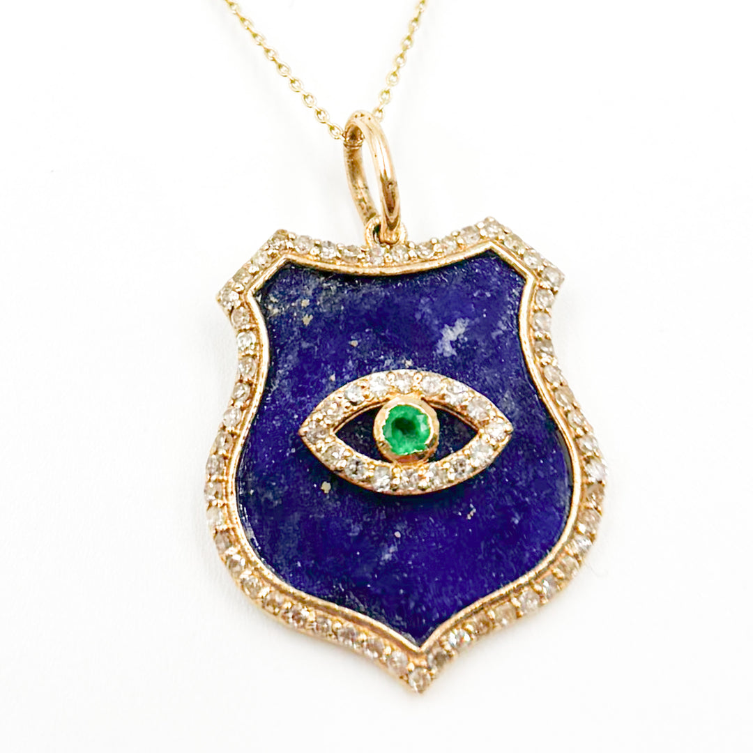 Shop 14K Solid Gold Shield Pendant