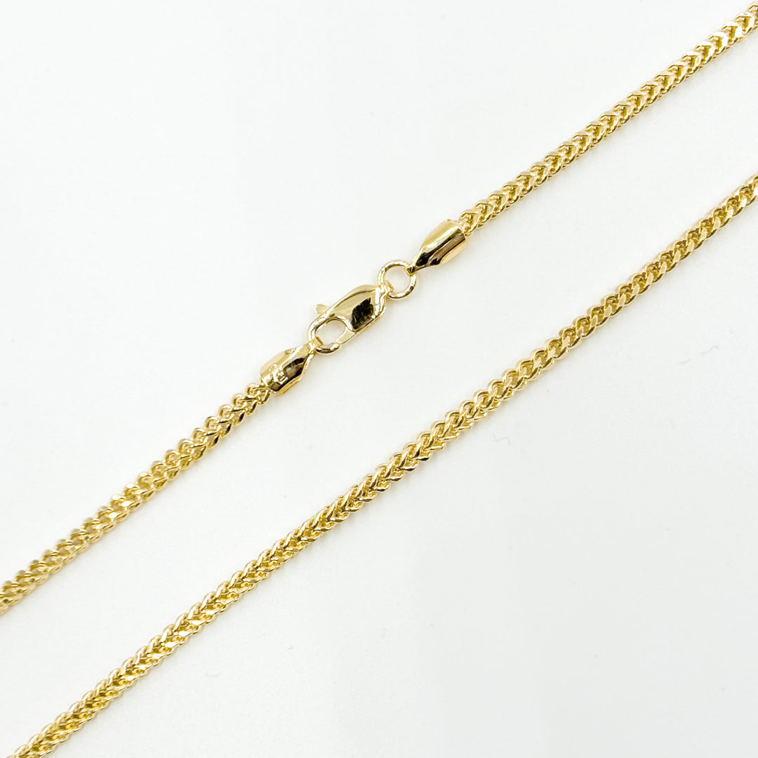 060HVI2004000. 14K Yellow Gold Hollow Franco Chain