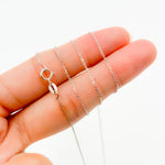 Load image into Gallery viewer, 025R01T5J080WG18K. 18K White Solid Gold Cable Chain
