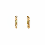 Load image into Gallery viewer, EHZ57587TQ. 14K Solid Gold Octagon Hoop Earrings with Turquoise