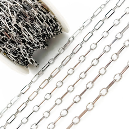 Shop Now Black Rhodium Sterling Silver Long and Short Link Chain