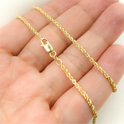 14K Solid Yellow Gold Rope Chain