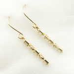 Load image into Gallery viewer, 14K Solid Gold and Diamonds Threader Earrings. EFB52037BS
