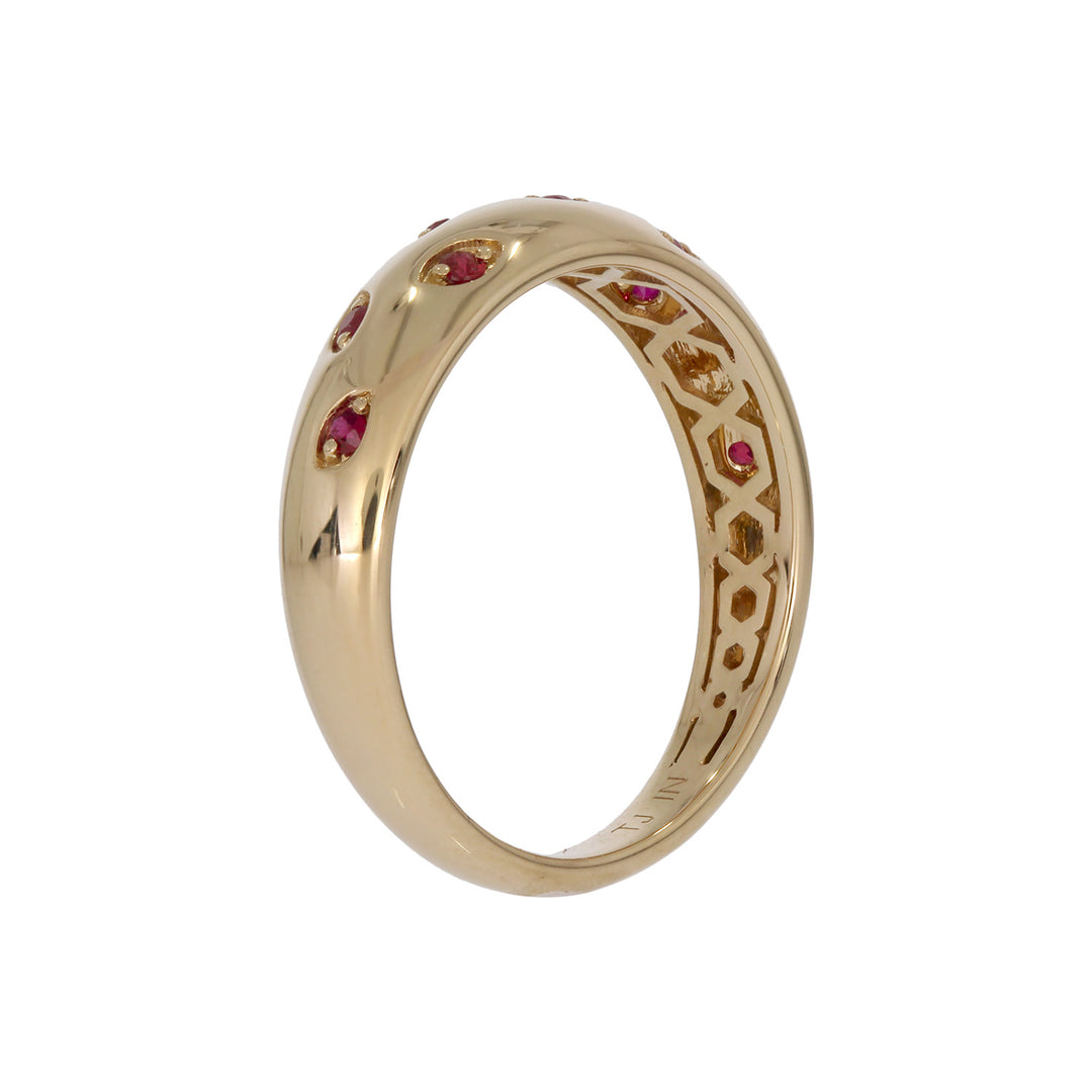 RFZ19693RU. 14K Solid Gold Ruby Ring
