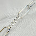 Load image into Gallery viewer, V32SS. Sterling Silver Smooth &amp; Diamond Cut Paperclip Chain
