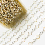 Load image into Gallery viewer, V306TT. Clover and 3 Oval Links combination Chain