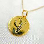 Load image into Gallery viewer, 14k Solid Gold Medallion Flower-Month Necklace. NFA71222
