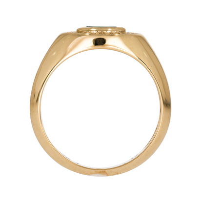 14K Solid Gold Diamond and Gemstone Ring.