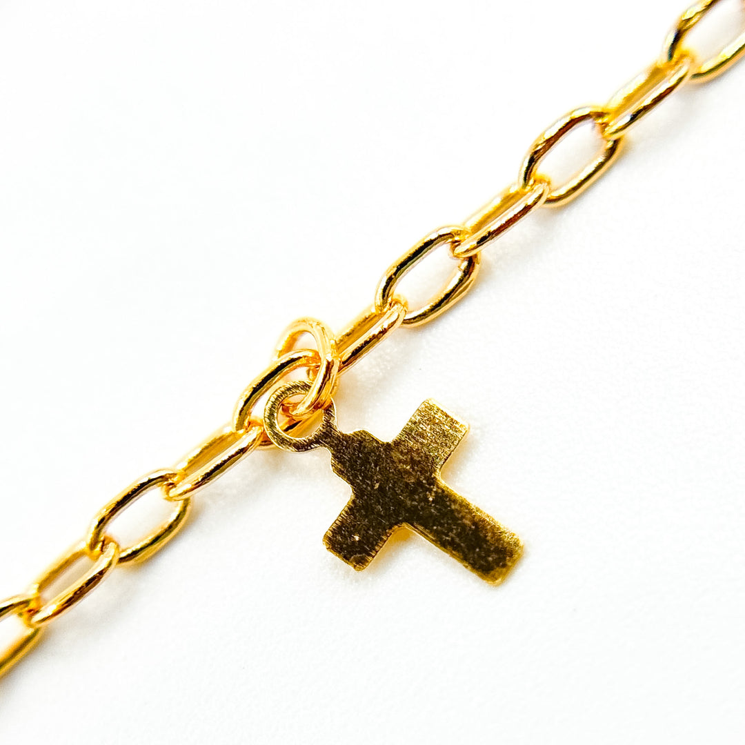 V311GF. 14K Gold-Filled Fancy Dangle Cross-Link Chain