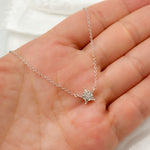 Load image into Gallery viewer, 14K Solid Gold Diamond Star Shape Necklace. NFC71521
