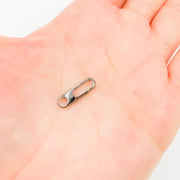 1356BRS. 15MM Black Rhodium Shiny Sterling Silver Oval Clasp