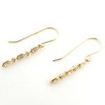 Load image into Gallery viewer, 14K Solid Gold and Diamonds Threader Earrings. EFB52037BS
