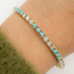 Load image into Gallery viewer, BNM68560. 14K Solid Yellow Gold Diamond and Gemstone Bangle
