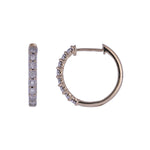 Load image into Gallery viewer, EHB56424. 14K Solid Gold Diamond Hoop Earring.