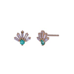 Load image into Gallery viewer, EFD54403. 18K Solid Gold Diamond &amp; Gemstone Earring