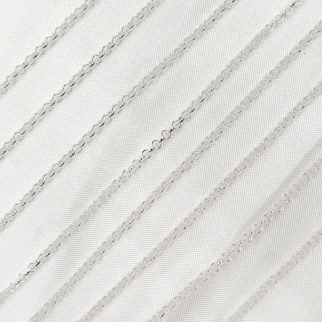 V108SS. Sterling Silver Rolo Link Chain