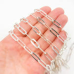 Load image into Gallery viewer, Y103FSS. Sterling Silver Flat Paperclip Chain
