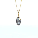 Load image into Gallery viewer, CML00353. 14K Solid Gold Marquise-Shaped Diamond Charm