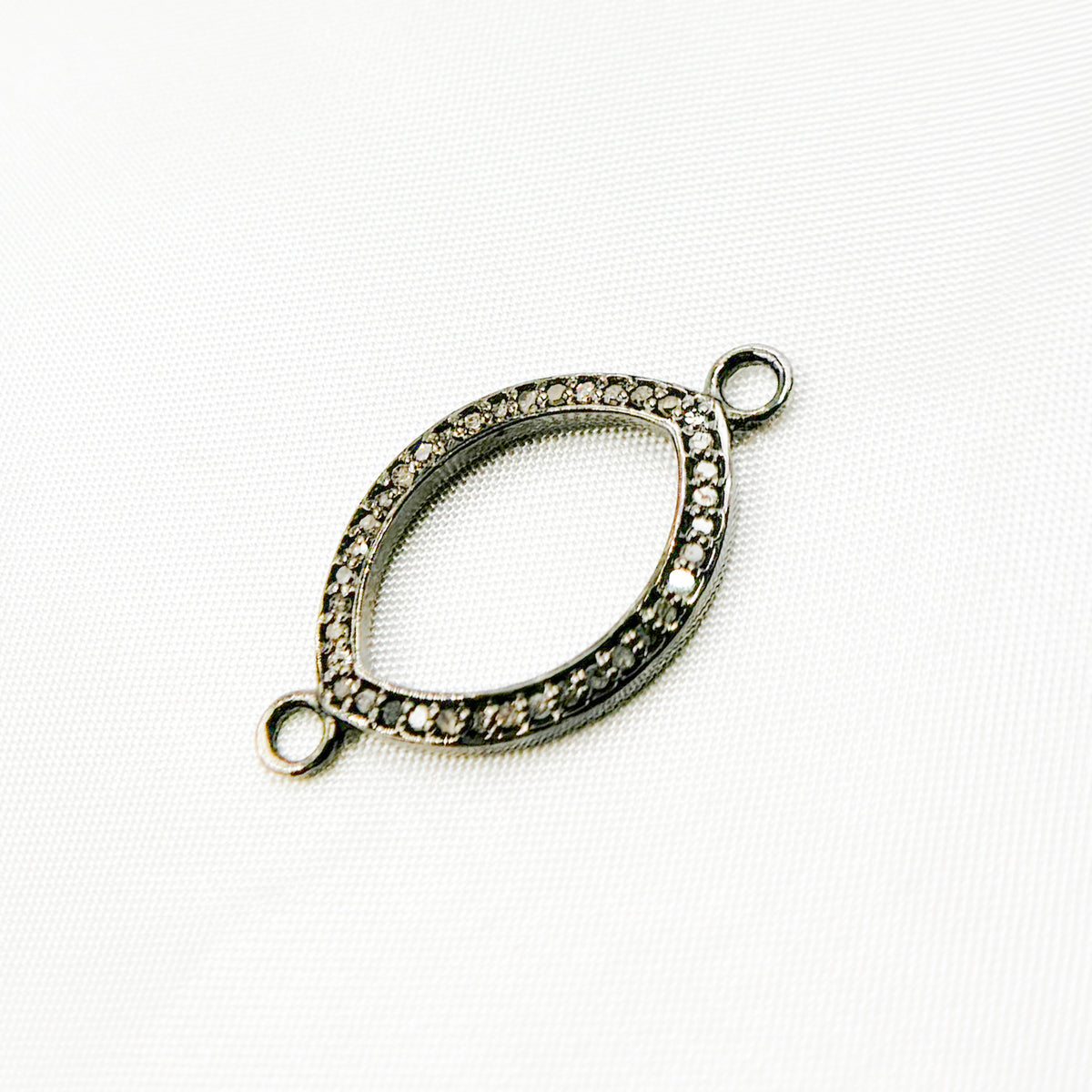 DC887. Diamond Sterling Silver Marquise Shape Connector